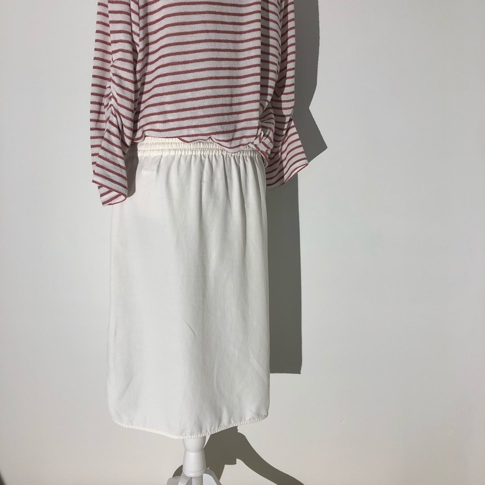Vince white cotton casual skirt button front - Picture 3 of 5